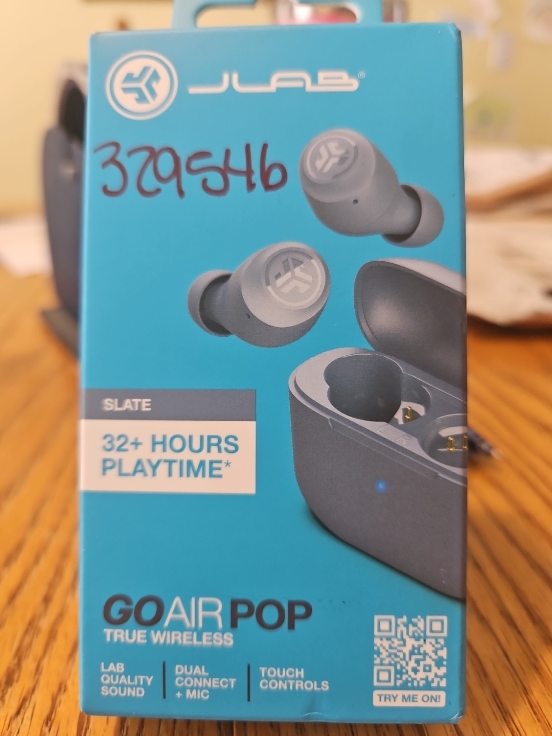JLab GO POP+ True Wireless Bluetooth Earbuds Slate EBGAIRPOPRSLT124 Sealed New