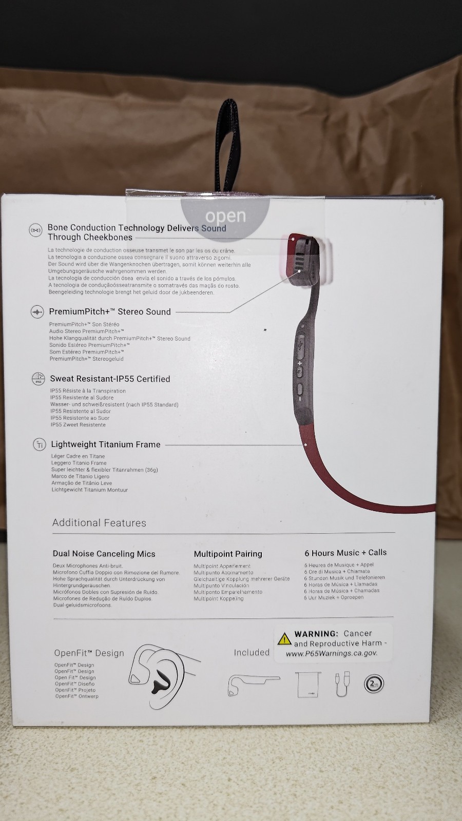 Aftershokz Titanium AS600 Canyon Red
