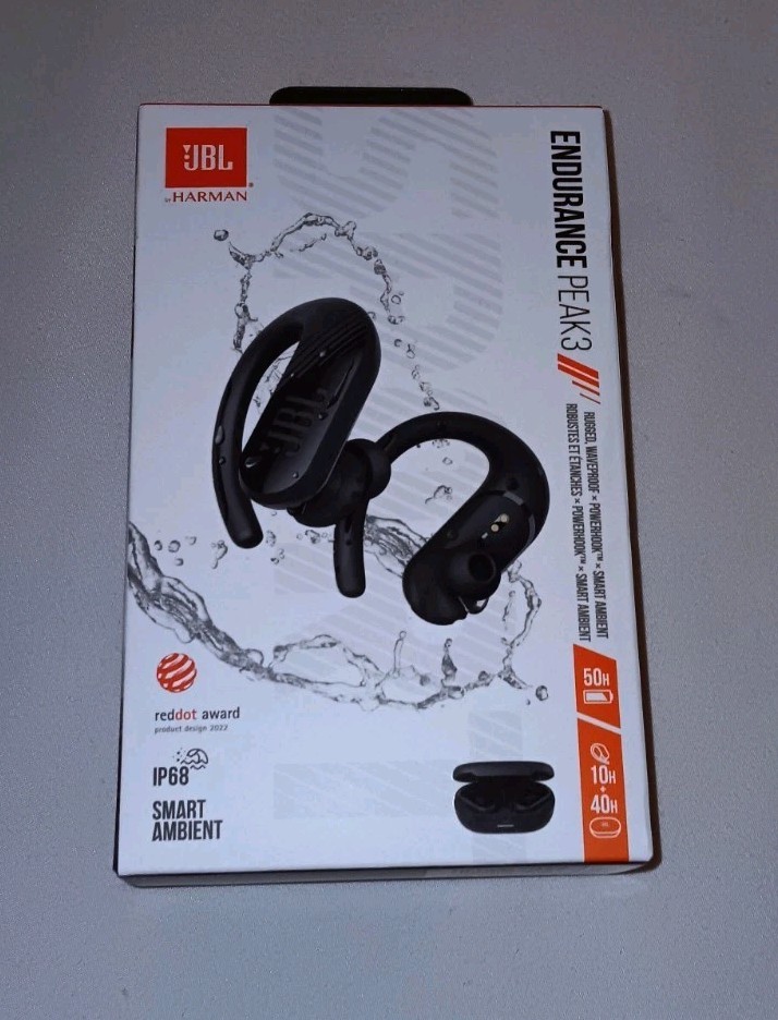 JBL Endurance Black Peak 3 Bluetooth/True Wireless Earbuds Charging Case
