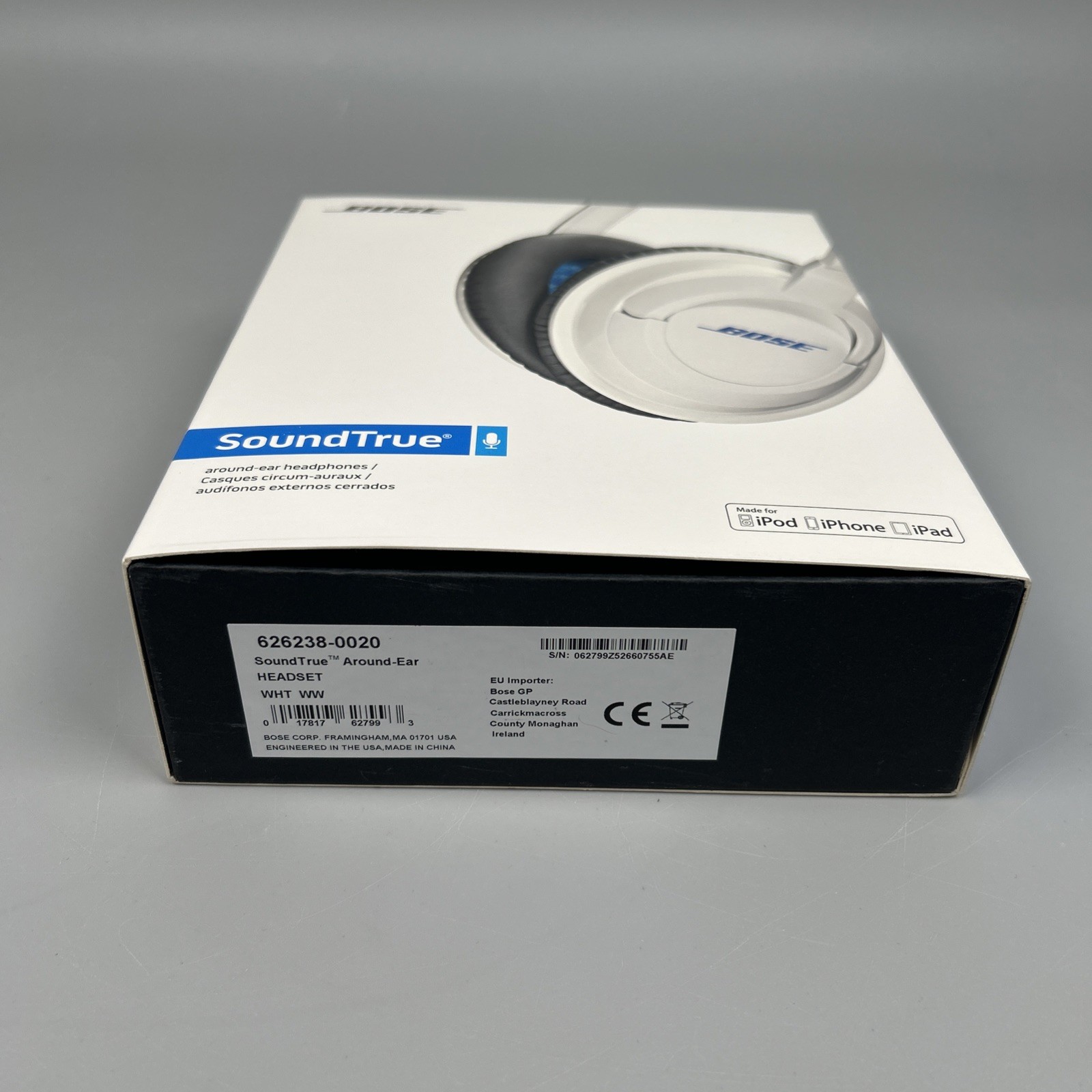 Bose SoundTrue Around-Ear AE Wired Headphones White 626238-0020 – New Open Box