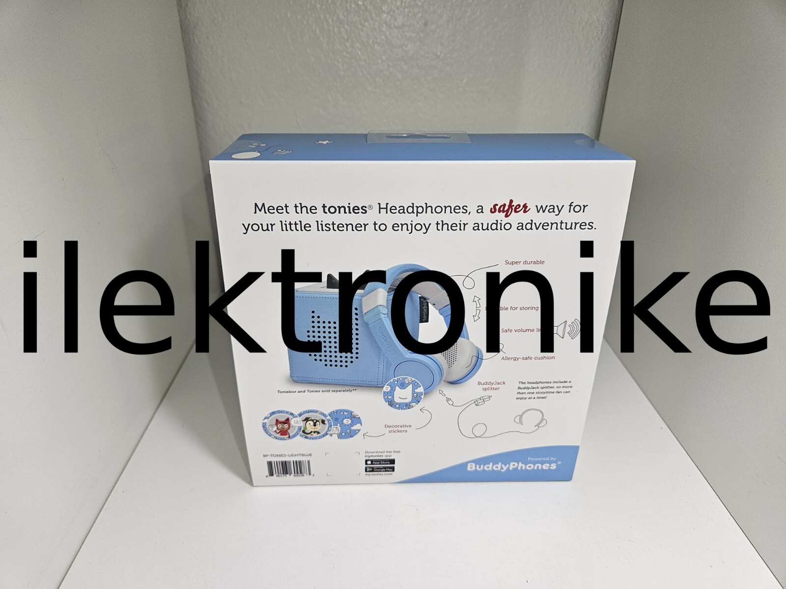 Brand NEW Tonies Kids Headphones Wired Foldable Durable Audio Light Blue