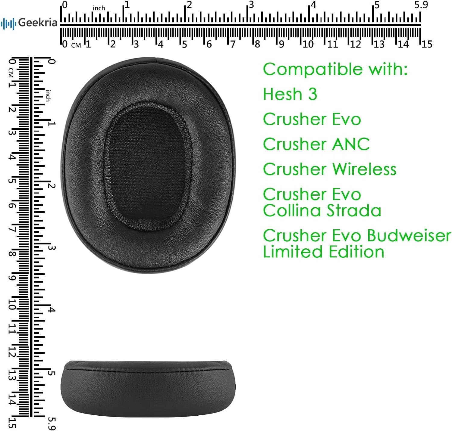 Ear Pads Cushions for Skullcandy Crusher Wireless/Evo/ANC/Hesh3 Headset Earpads