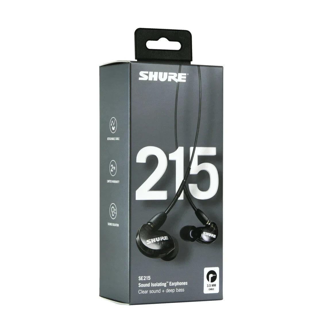 NEW SHURE SE215-K In-Ear Earphones Headphones Earbuds IEM Monitors, Black