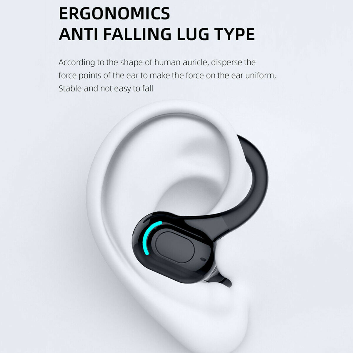 Bluetooth 5.1 Headset Wireless Earbud Earphones Stereo Headphones Ear Hook