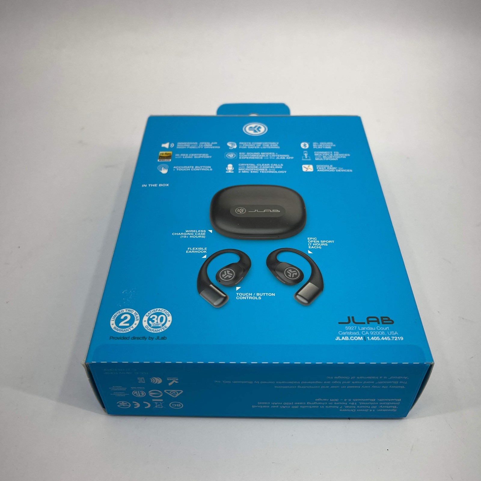 New JLAB Epic Open Sport Air Conduction Wireless Earbuds Black EBEPOPSPRTRBLK82
