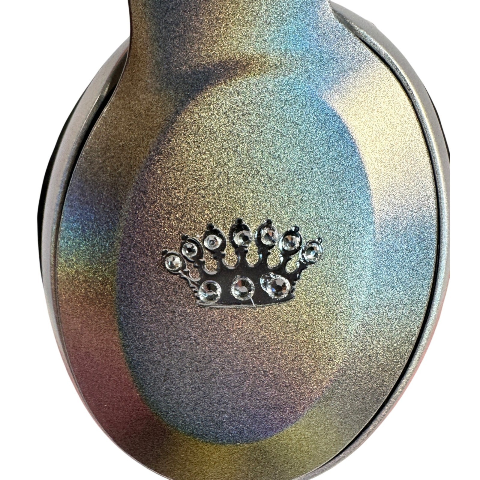 Juicy Couture Iridescent Silver Rhinestone Wireless Bluetooth Headphones NIB