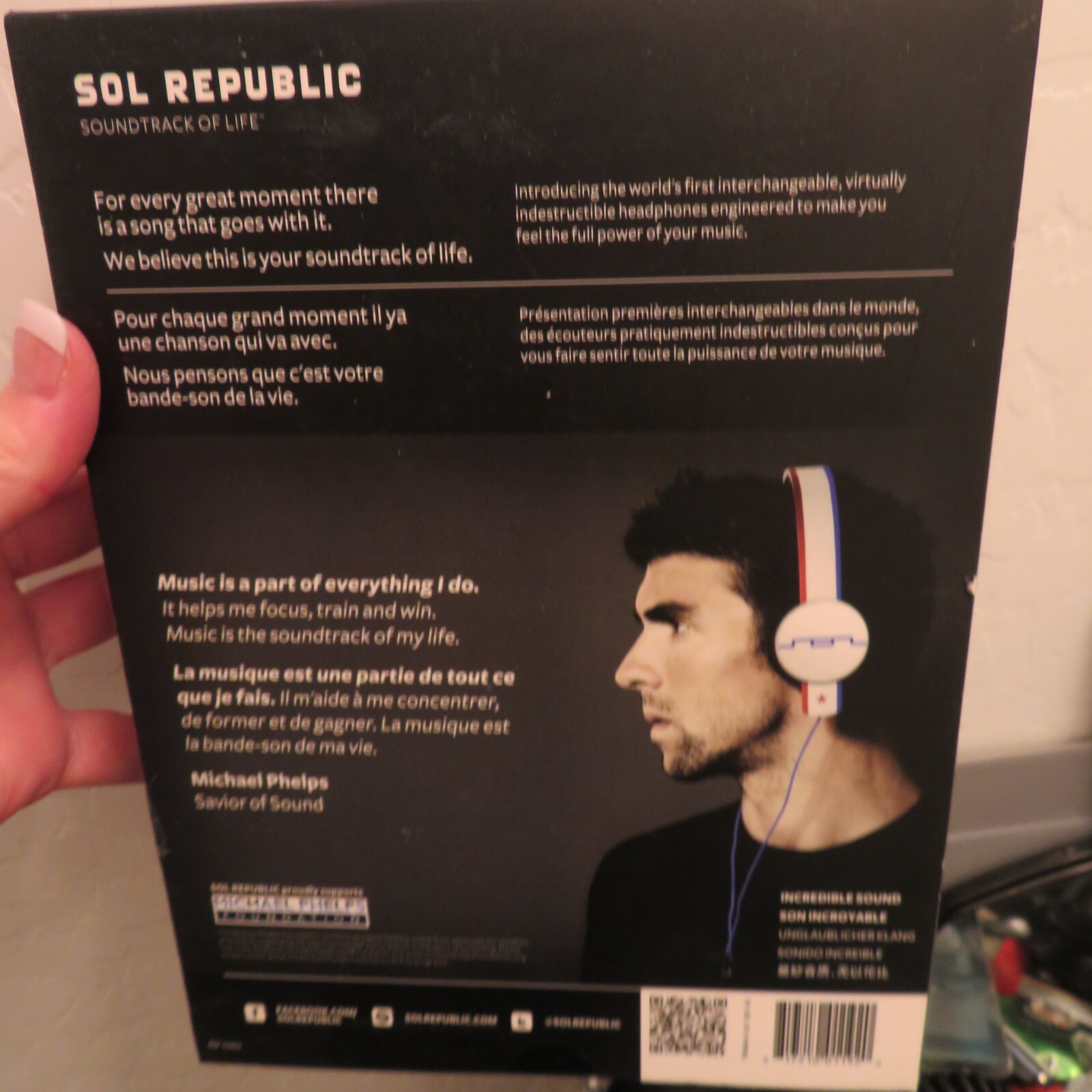 SOL Republic Tracks HD V10 Anthem Michael Phelps Wired Headphones NIP Sealed Box
