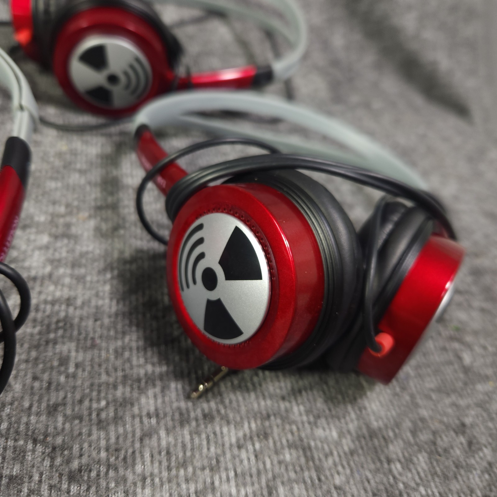 Lot Of 5 iFrogz EarPollution Toxix On-Ear Headphones Red 3.5mm Jack Working