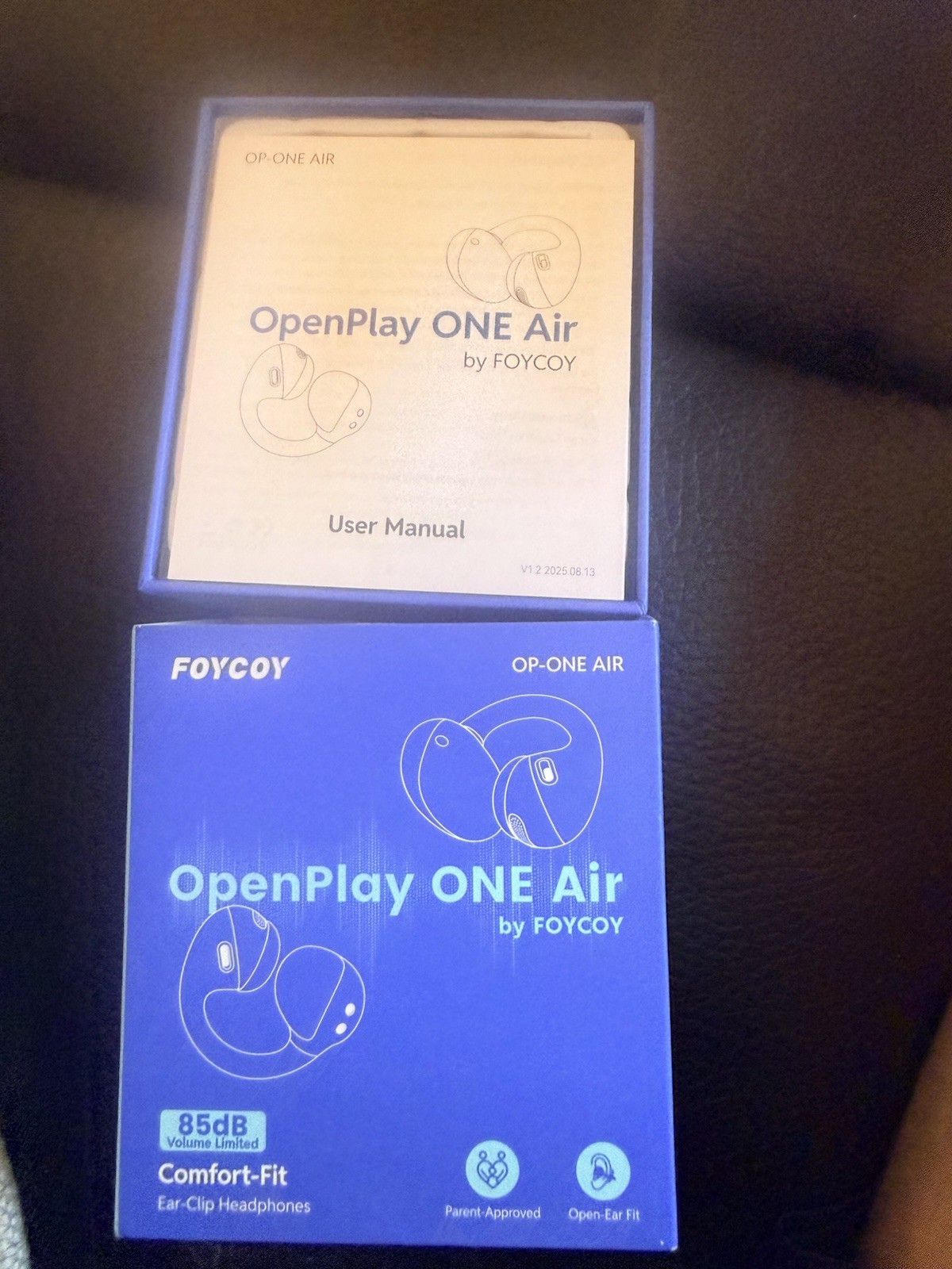FOYCOY OpenPlay ONE Air Ear-Clip Headphones Blue/Green Volume Limit OP-ONE AIR