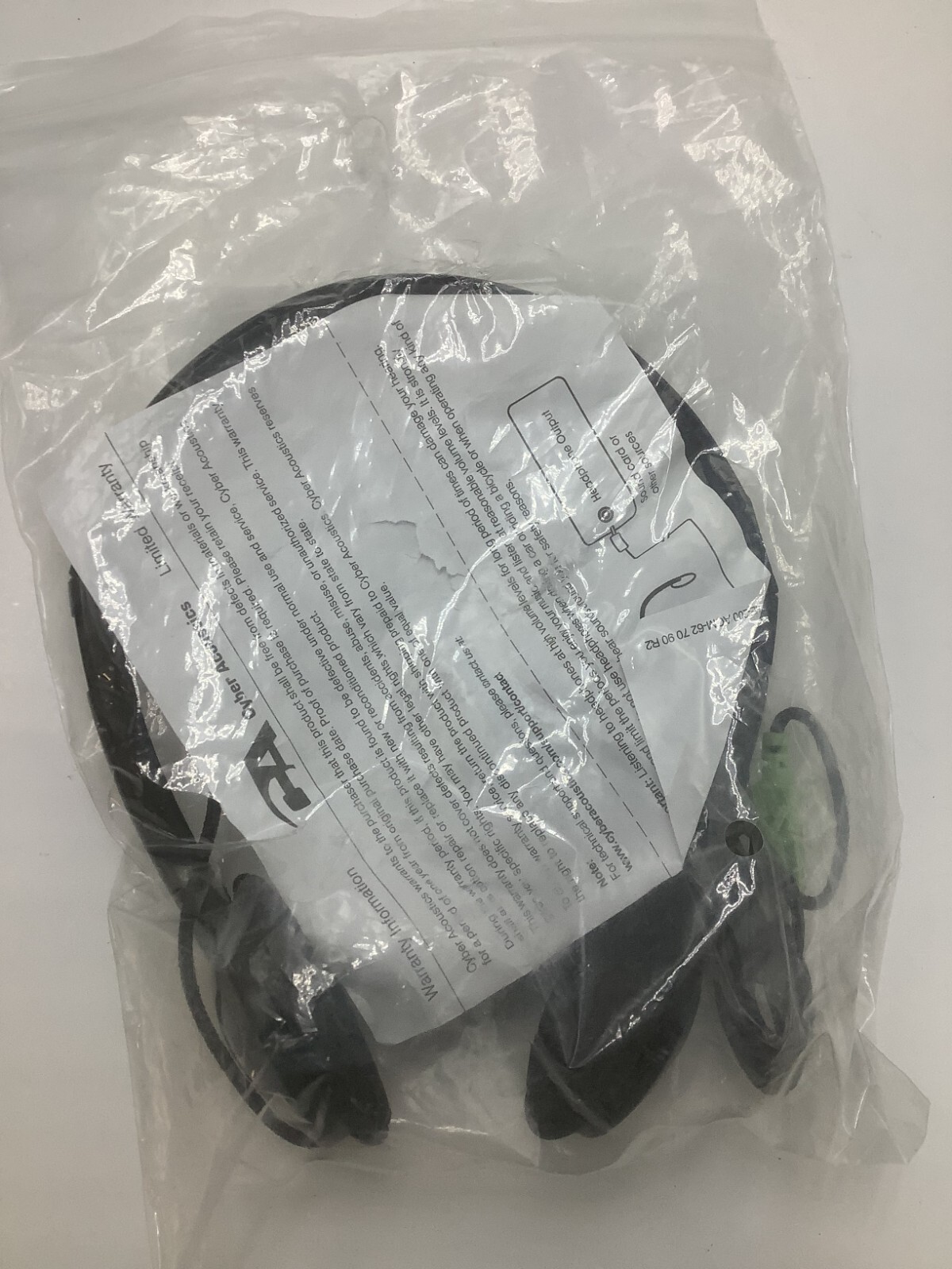 QTY 2 Cyber Acoustics Genuine ACM Stereo Headphones ACM-70 35mm Plug PC/Audio