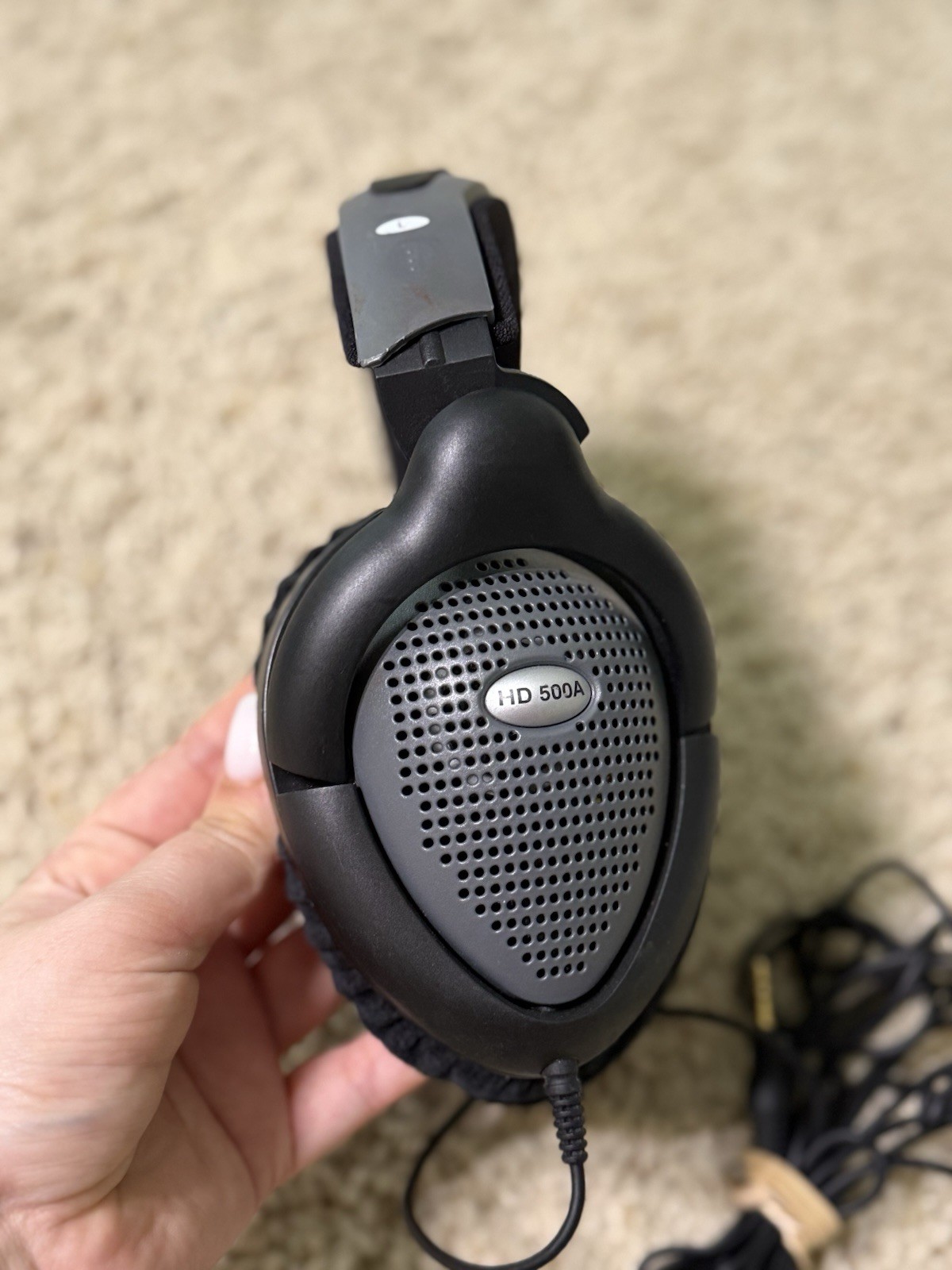 Sennheiser HD 500A Wired Over Ear Headphones Vintage Stereo Headset