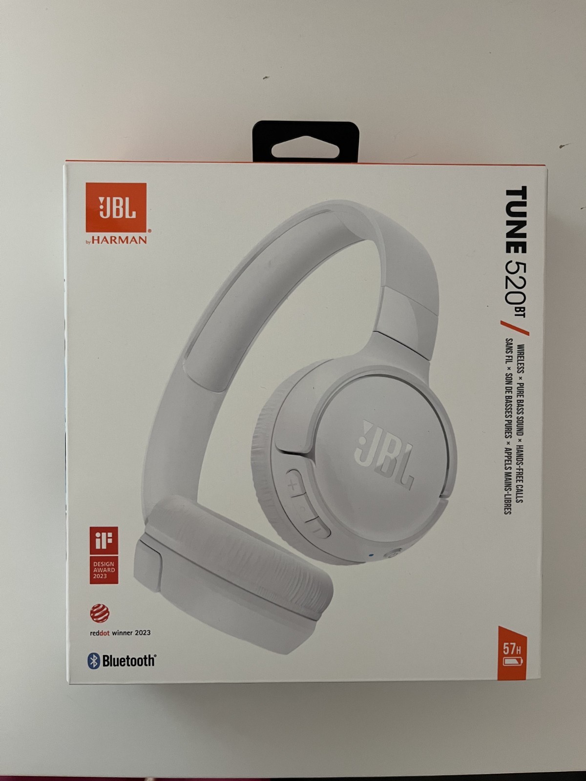 JBL Tune 520BT Wireless Headphones (White)