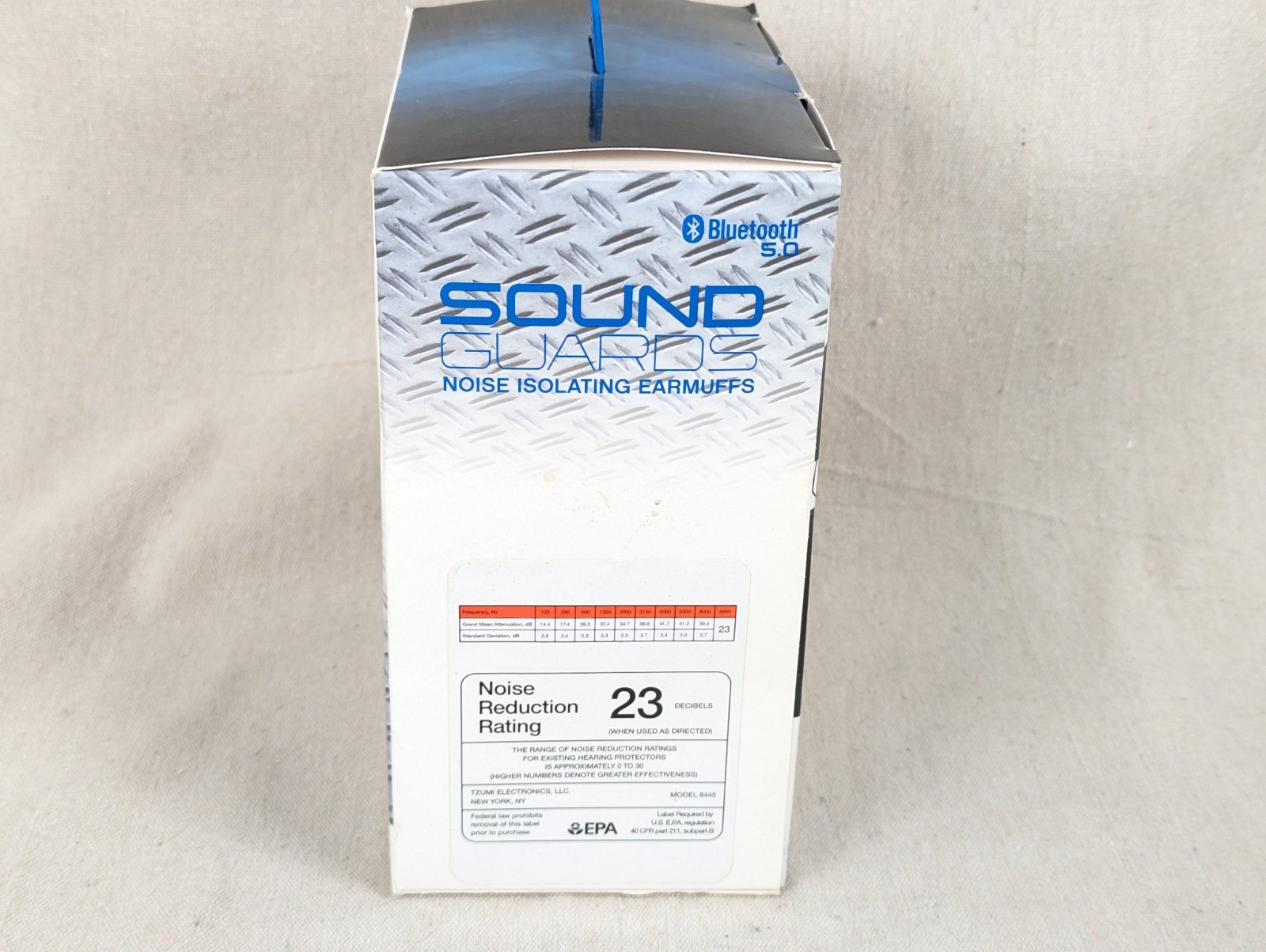 Tzumi Sound Guards Bluetooth Noise Isolating Earmuffs Model 8445 NRR 23dB USB-C