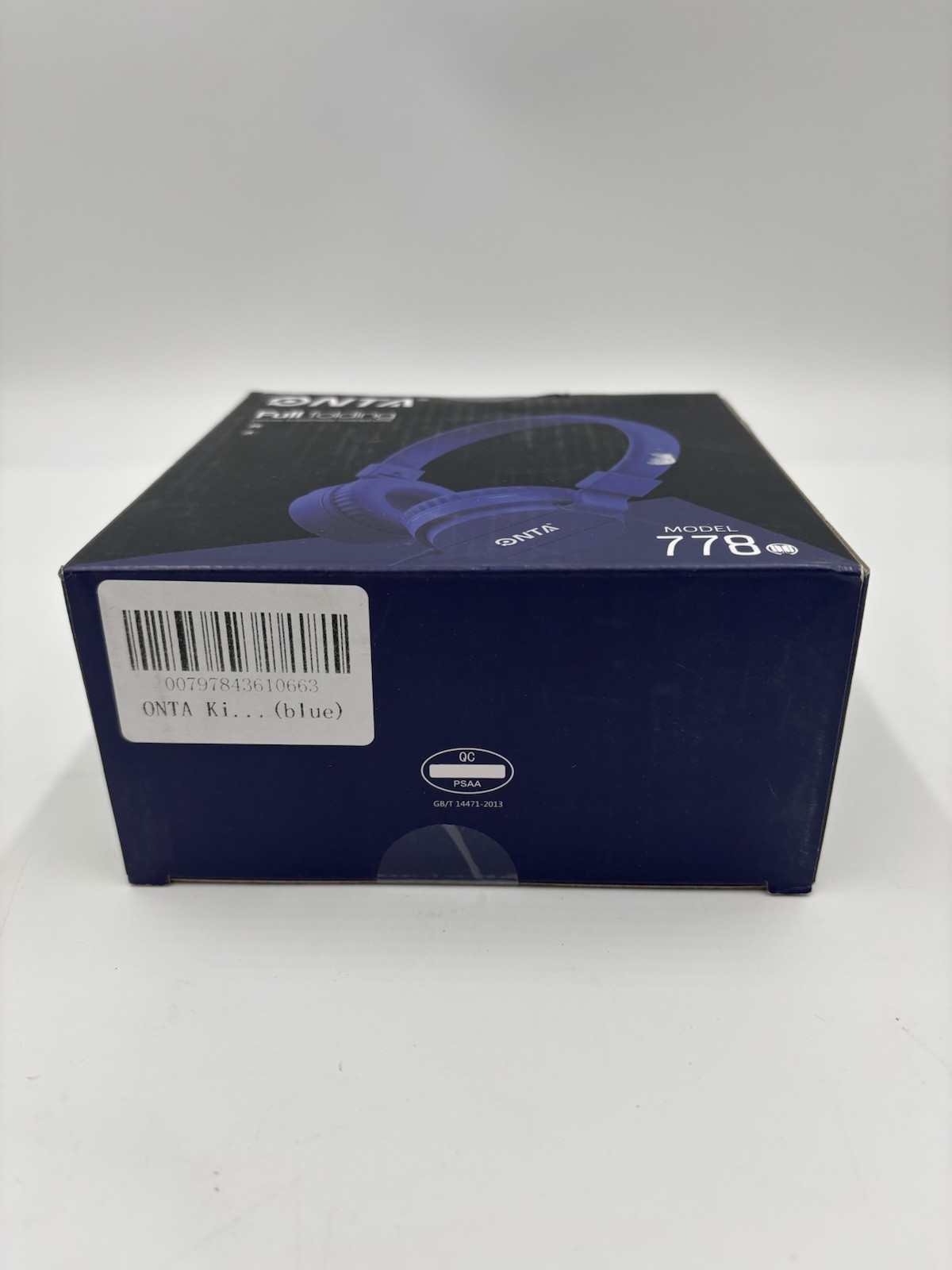 New ONTA Full Folding Headphones Model 778 Dark Blue Cord Length 1.2m