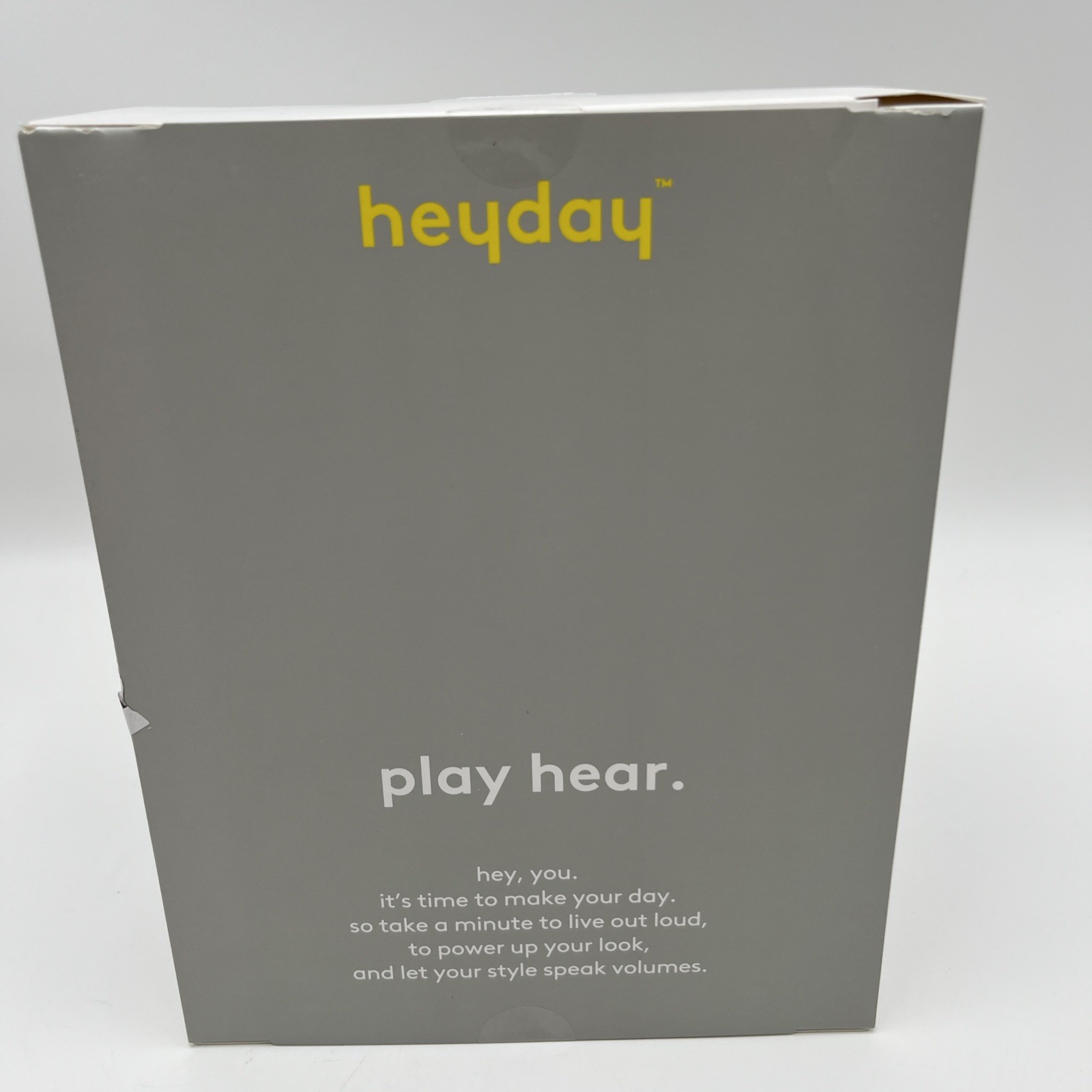 Heyday Wired On-Ear Headphones – White – Tangle-Free Cable – NEW