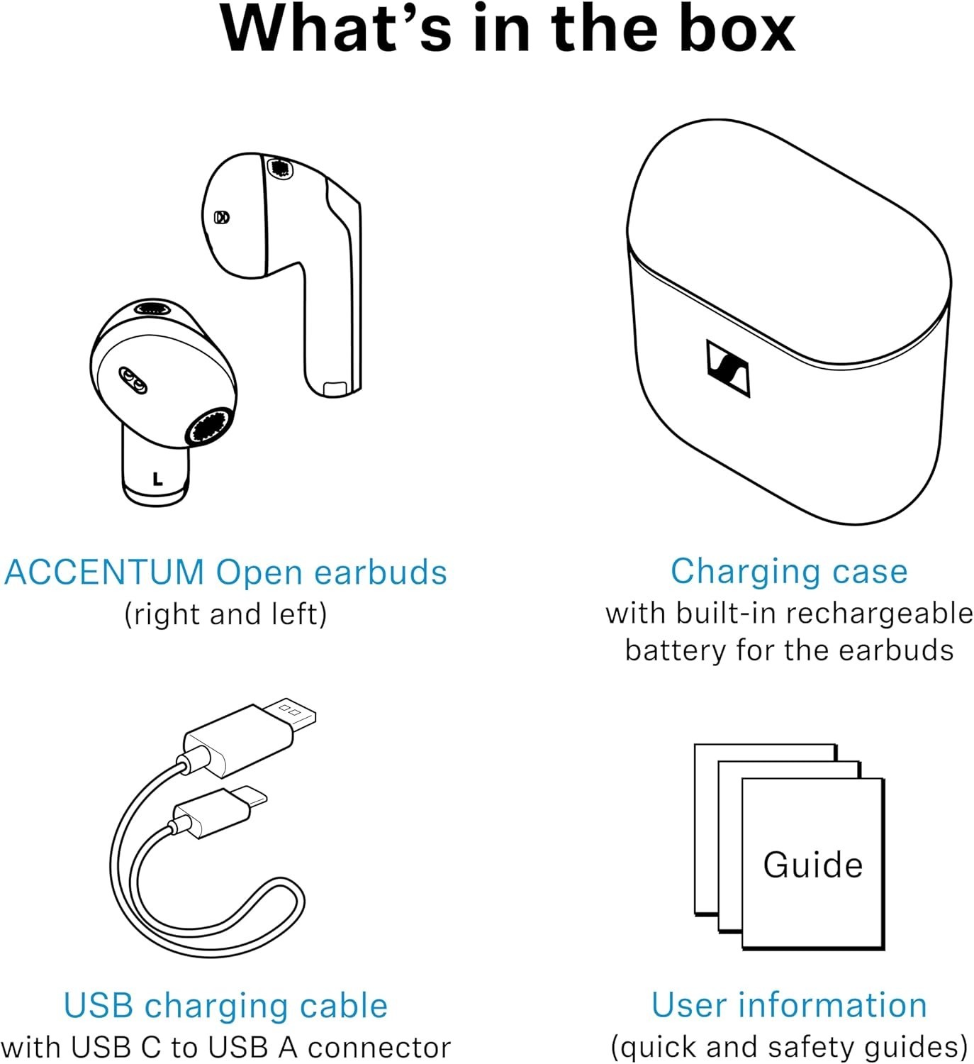 Sennheiser ACCENTUM Open Wireless Earbuds – Black