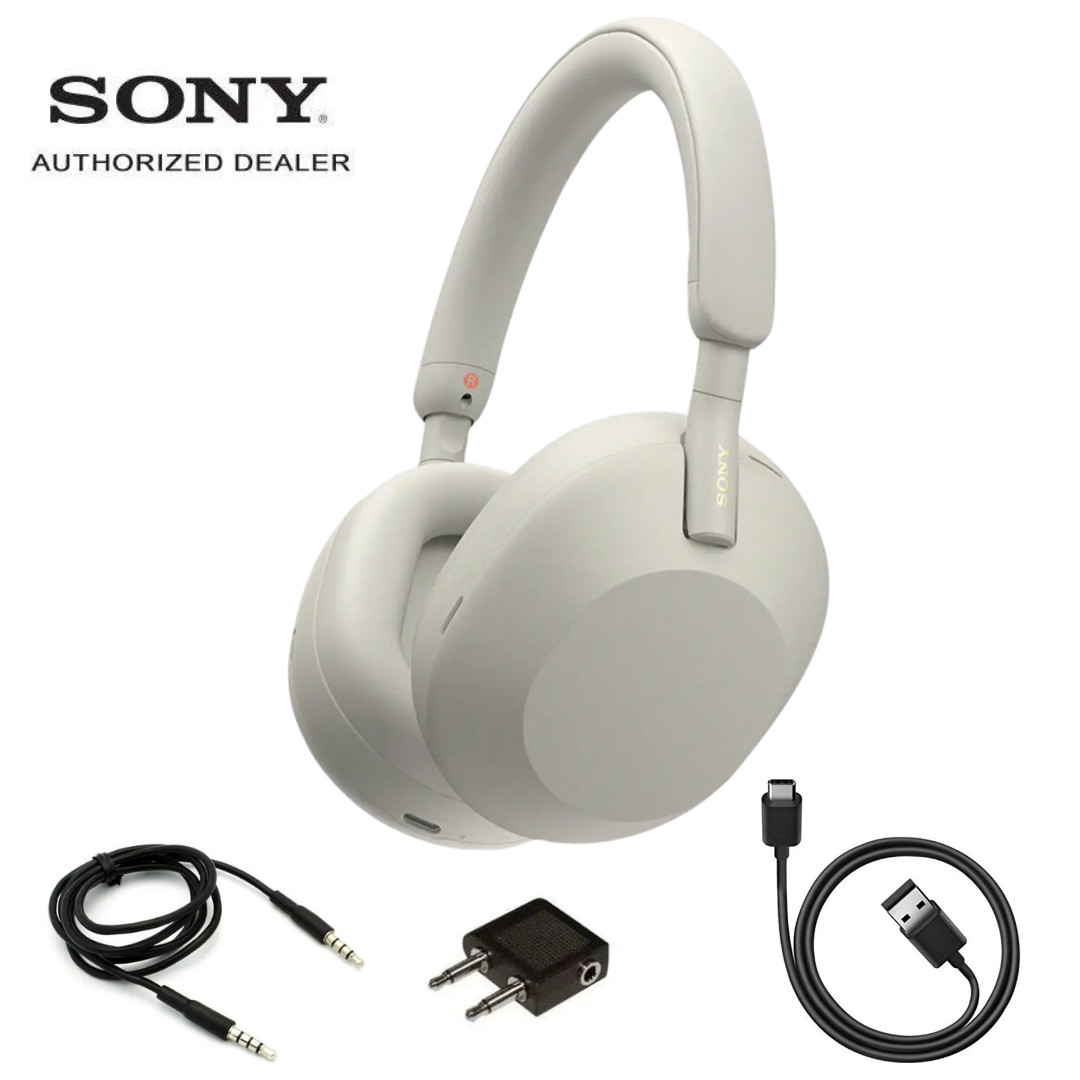 Genuine Sony WH-1000XM5 Wireless Noise Canceling Headphones – Silver READ DESC