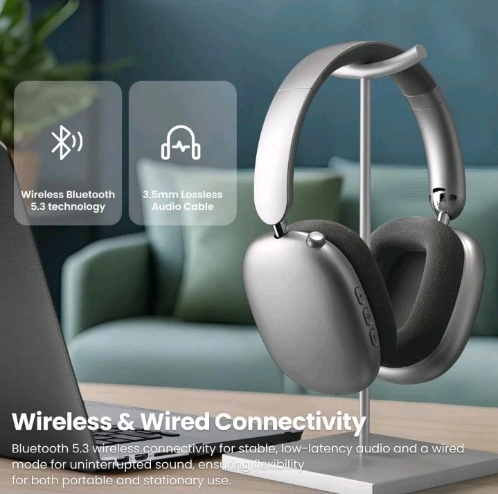 Wentronic Y01 Wireless Noise Canceling Headphones Bluetooth 5.3 Over Ear…