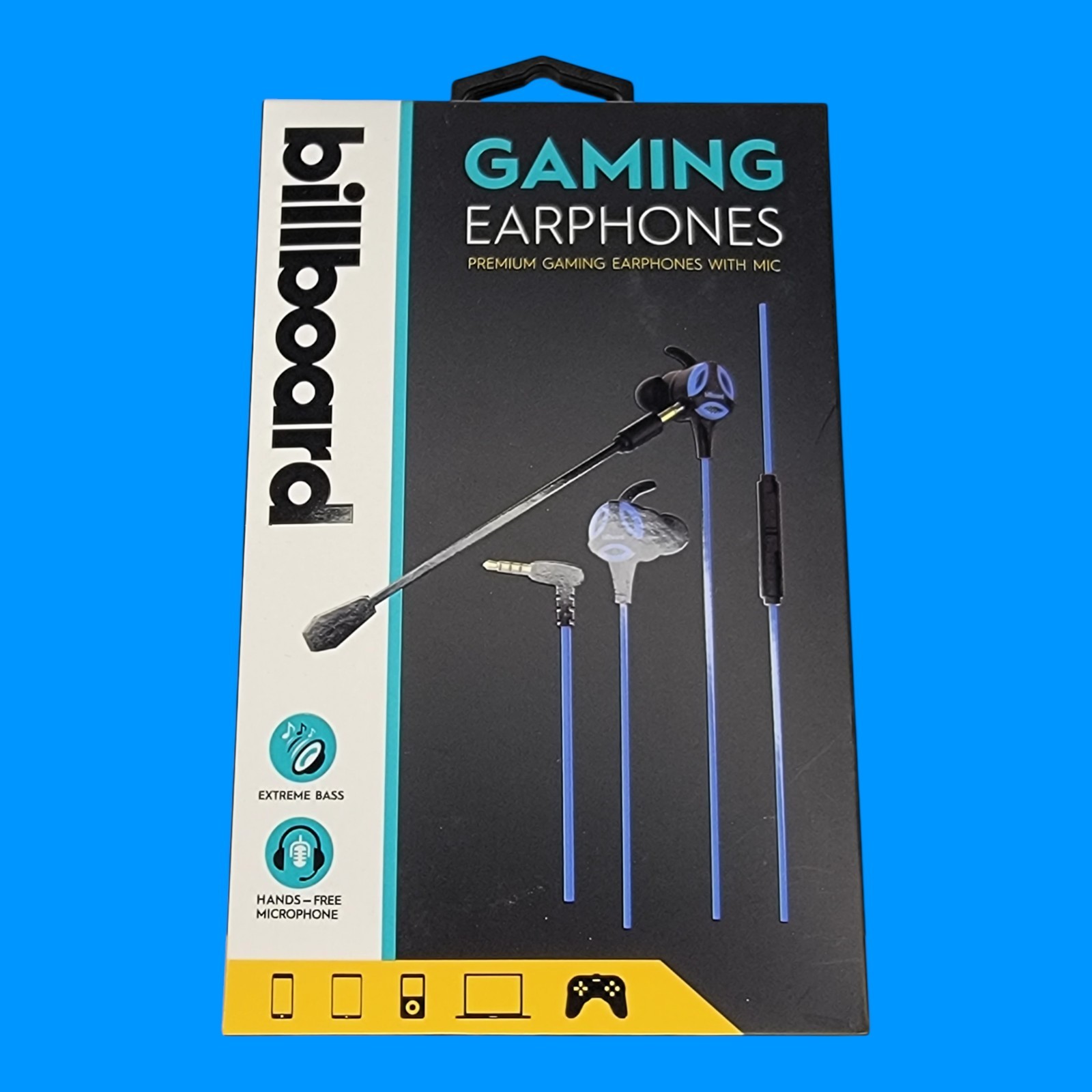 Billboard Gaming Earphones Lot BB2846 BB2847 BB2848 Wired Mic Headset 3 Pack New