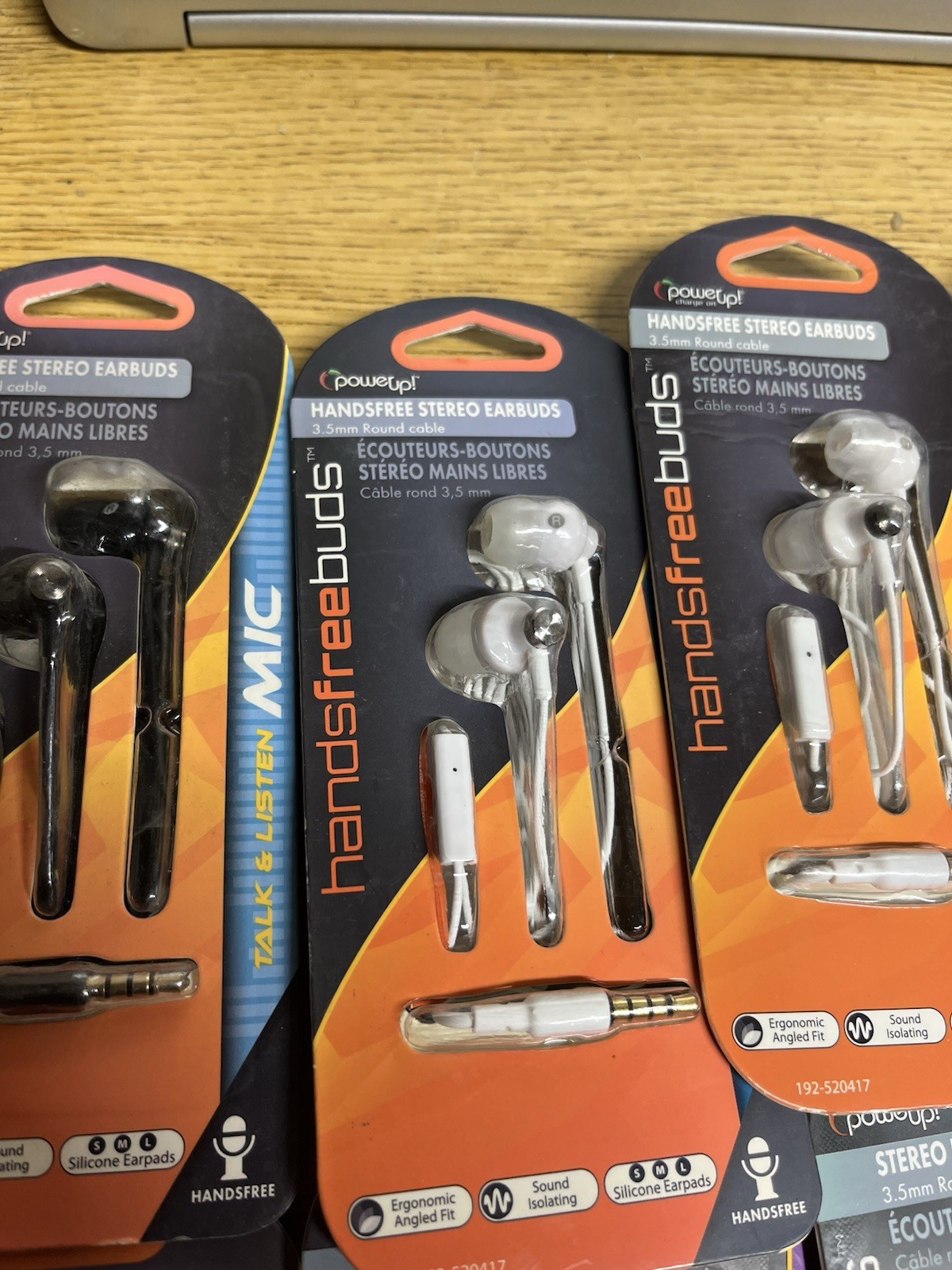 16x Power Up Hamds Free, Stereo, Thumpin Bass Earbuds Bulk Wholesale 3.5mm Round