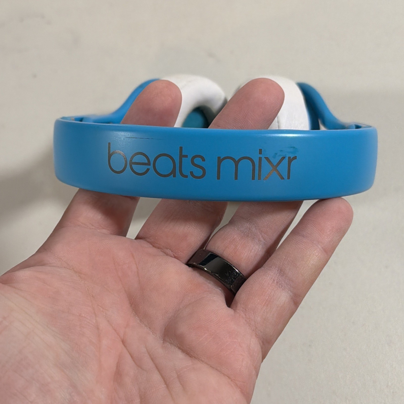 Beats Mixr Wired On-Ear Headphones Blue White – SEE DESCRIPTION.