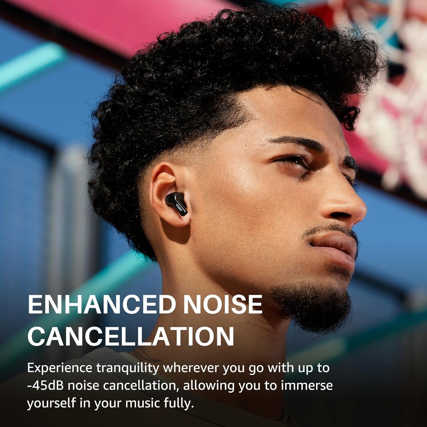 TOZO NC3 Hybrid Active Noise Cancelling Wireless Earbuds with Mics AI Clear Call