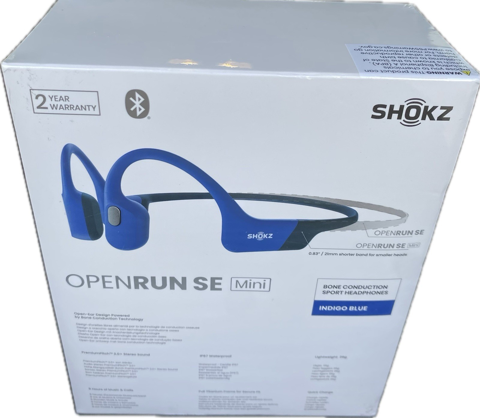 SHOKZ OpenRun SE Mini Open Ear Bluetooth Wireless Bone Conduction Sport S803 Blu