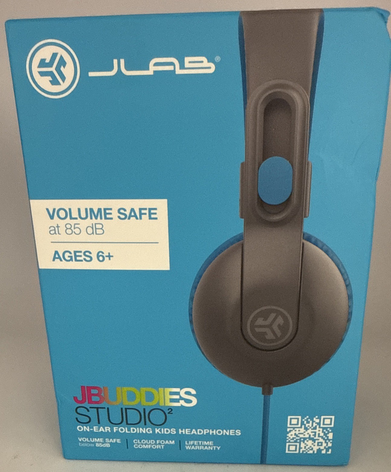 JBuddies Studio 2 Wired Kids Headphones – Gray/Blue – New