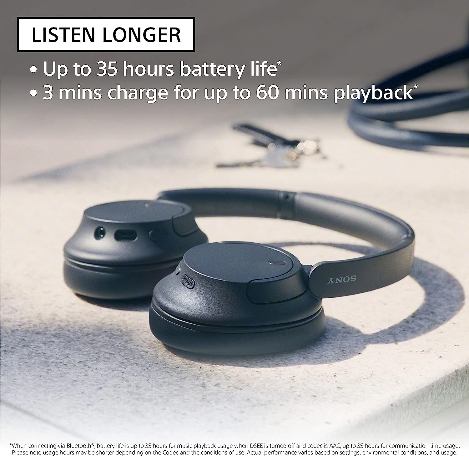 Sony WH-CH720N Bluetooth Wireless Over-Ear Noise-Canceling Headphones – Black