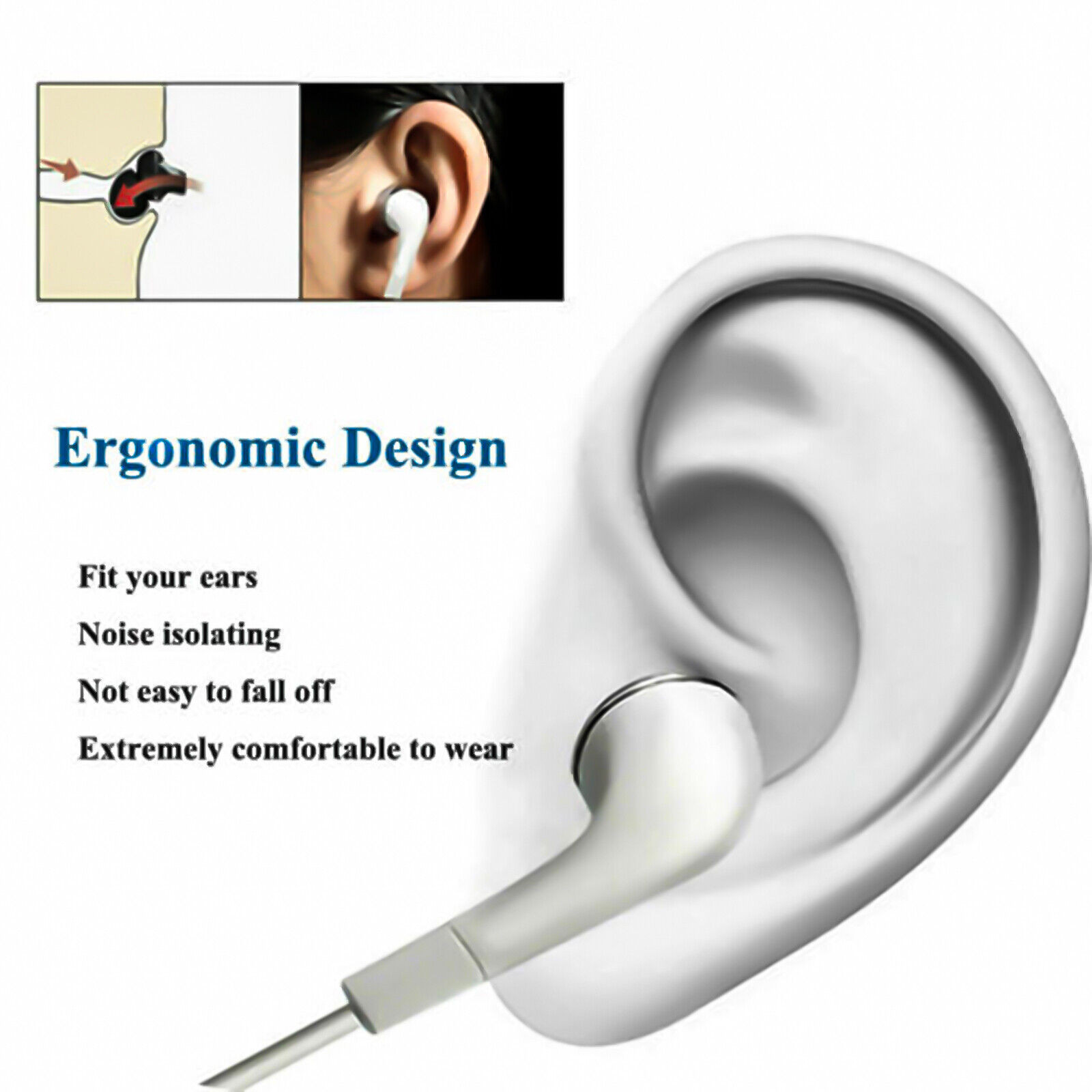 5 PACK 3.5mm Headphones Earbuds Earphones Headset For Samsung Cell Phone W/Mic