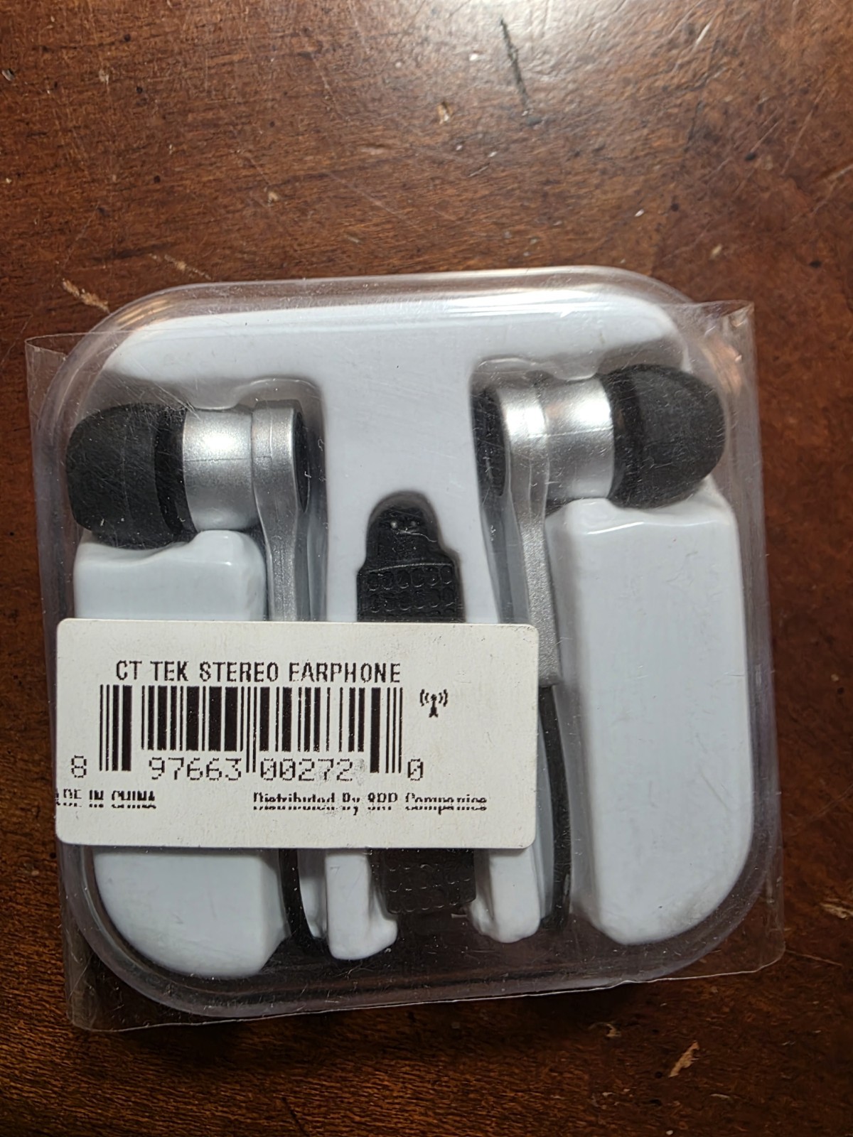 CT TEK Wired Stereo Earbuds Black and Silver 3.5mm Jack Built-in Microphone