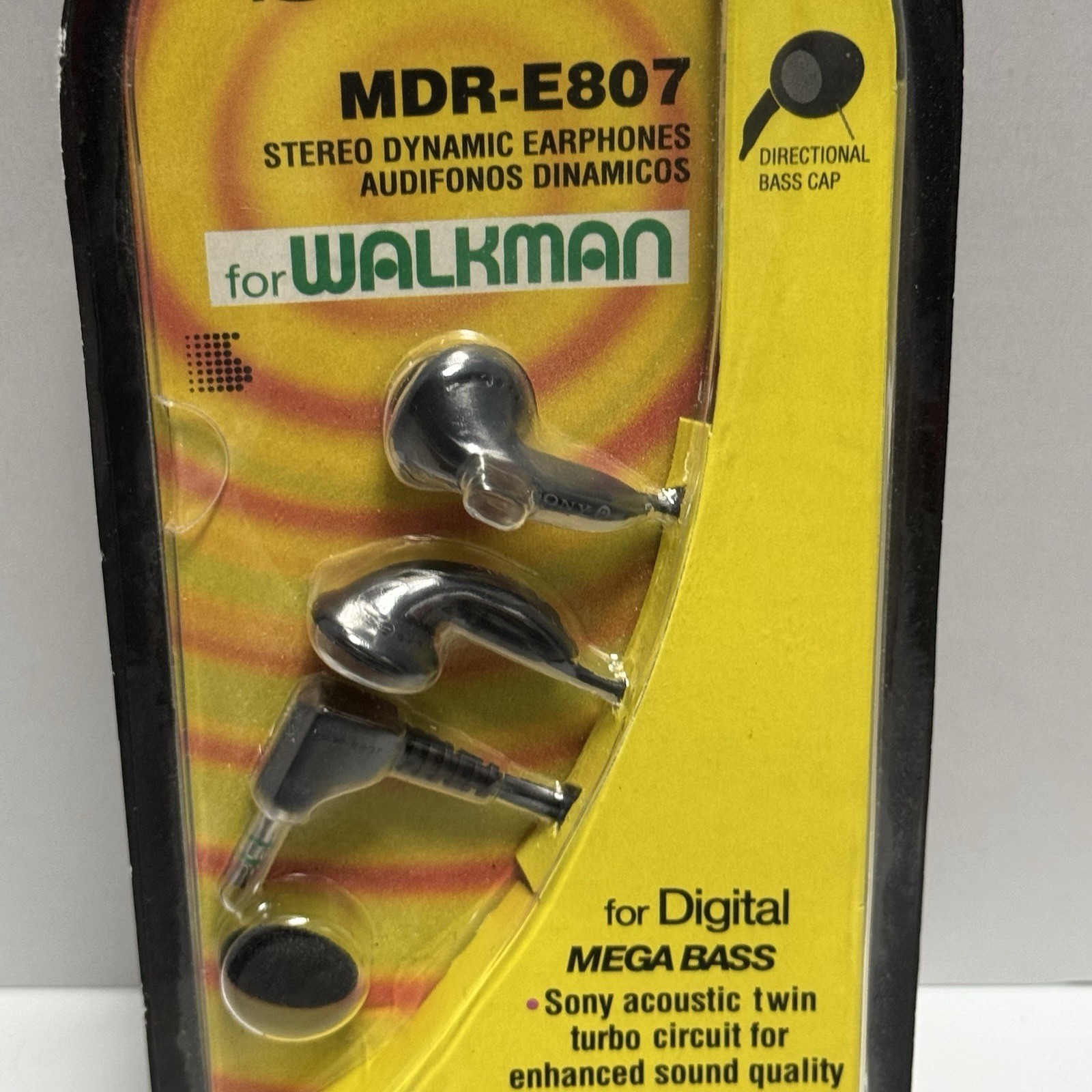 Sony MDR-E807 Fontopia Stereo Earphone Twin Turbo Mega Bass for Walkman NOS READ