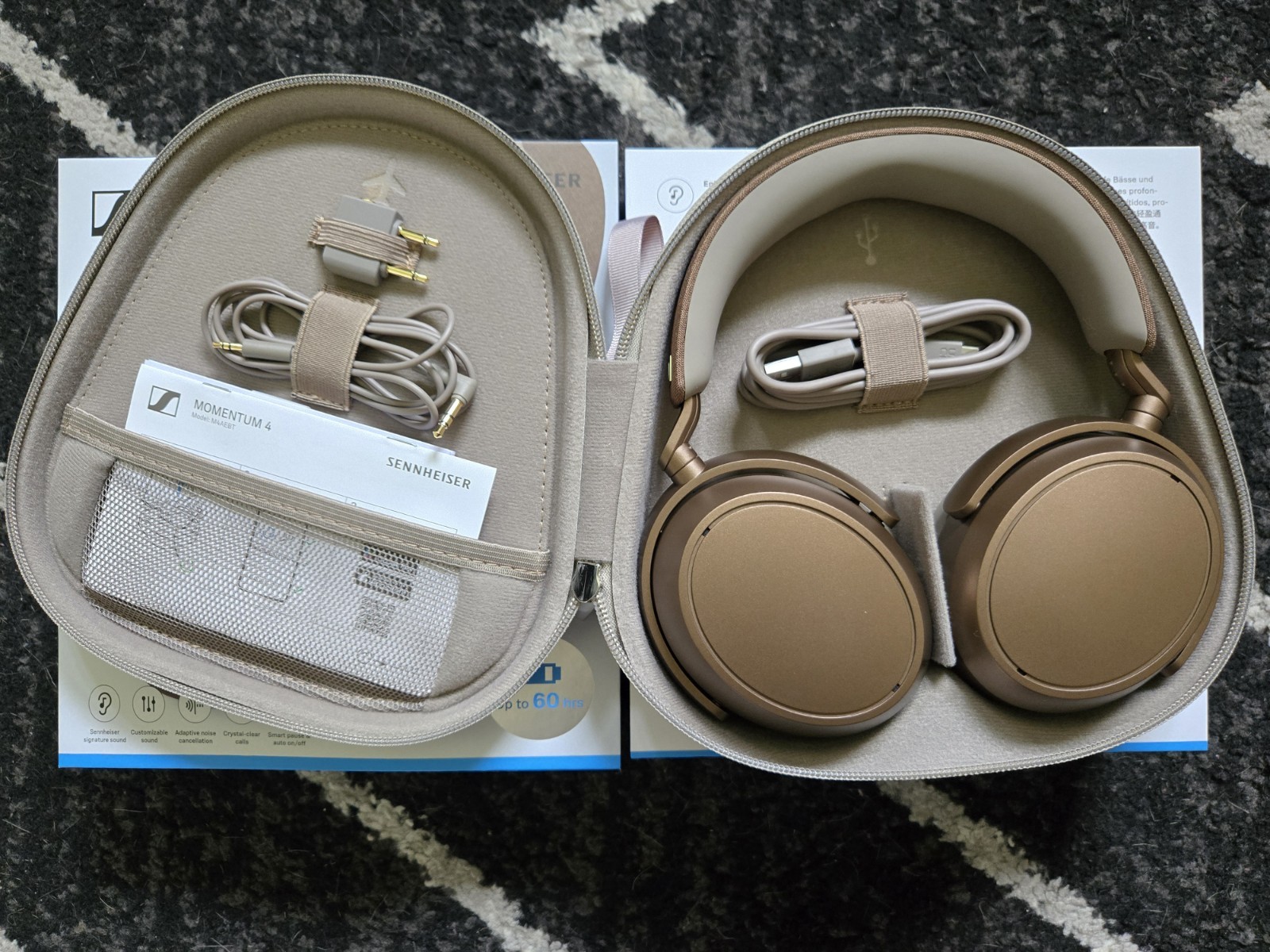 Sennheiser Momentum 4 Over The Ear Wireless Headphones – Brown