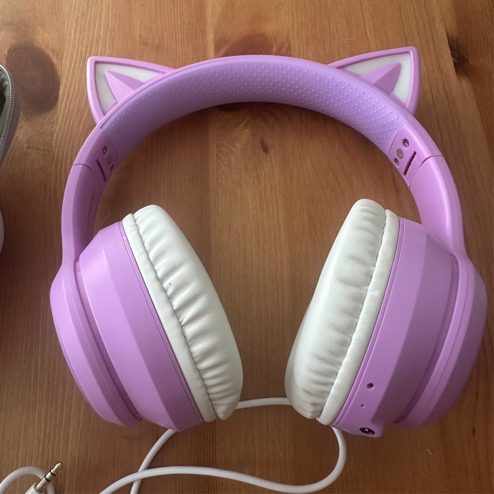 LOBKIN Purple Cat Headphones S16 Kids Bluetooth Wireless Over Ear with Case