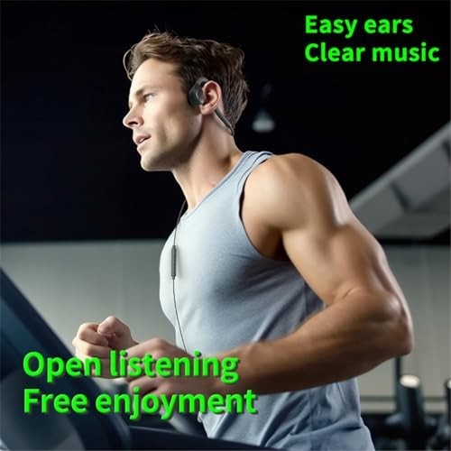 Air Conduction Open Ear Headphones 3.5Mm Wired Headphones & Built-In Microphone