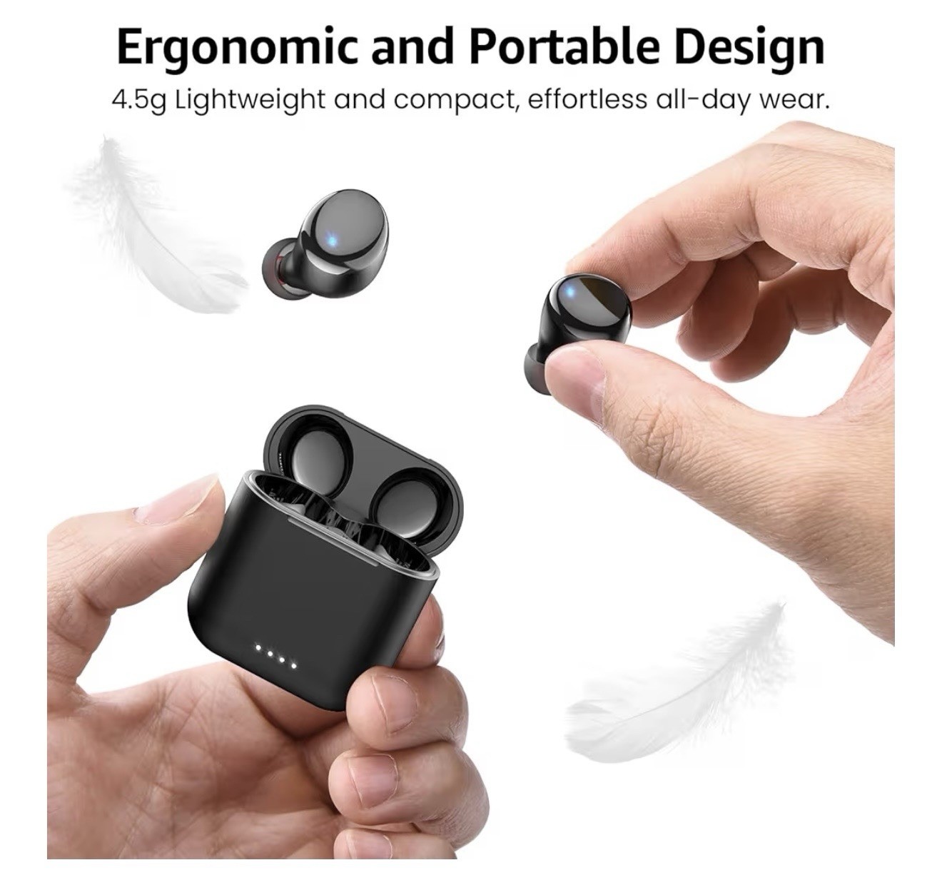 Wireless Earbuds, Bluetooth Ear Buds, Stereo Sound in Ear Headphones, 50 Hours P