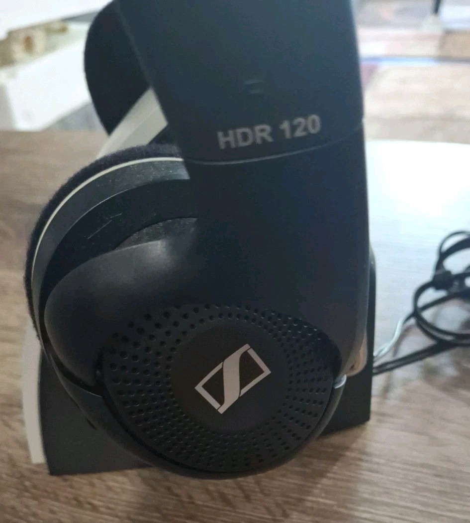 Sennheiser HDR120 Wireless Headphones TR120 Charging Dock & Power Supply Tested