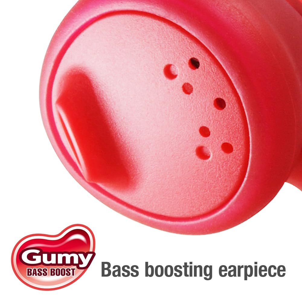 JVC HAF160R Gumy Ear Bud Headphone Red One Size,