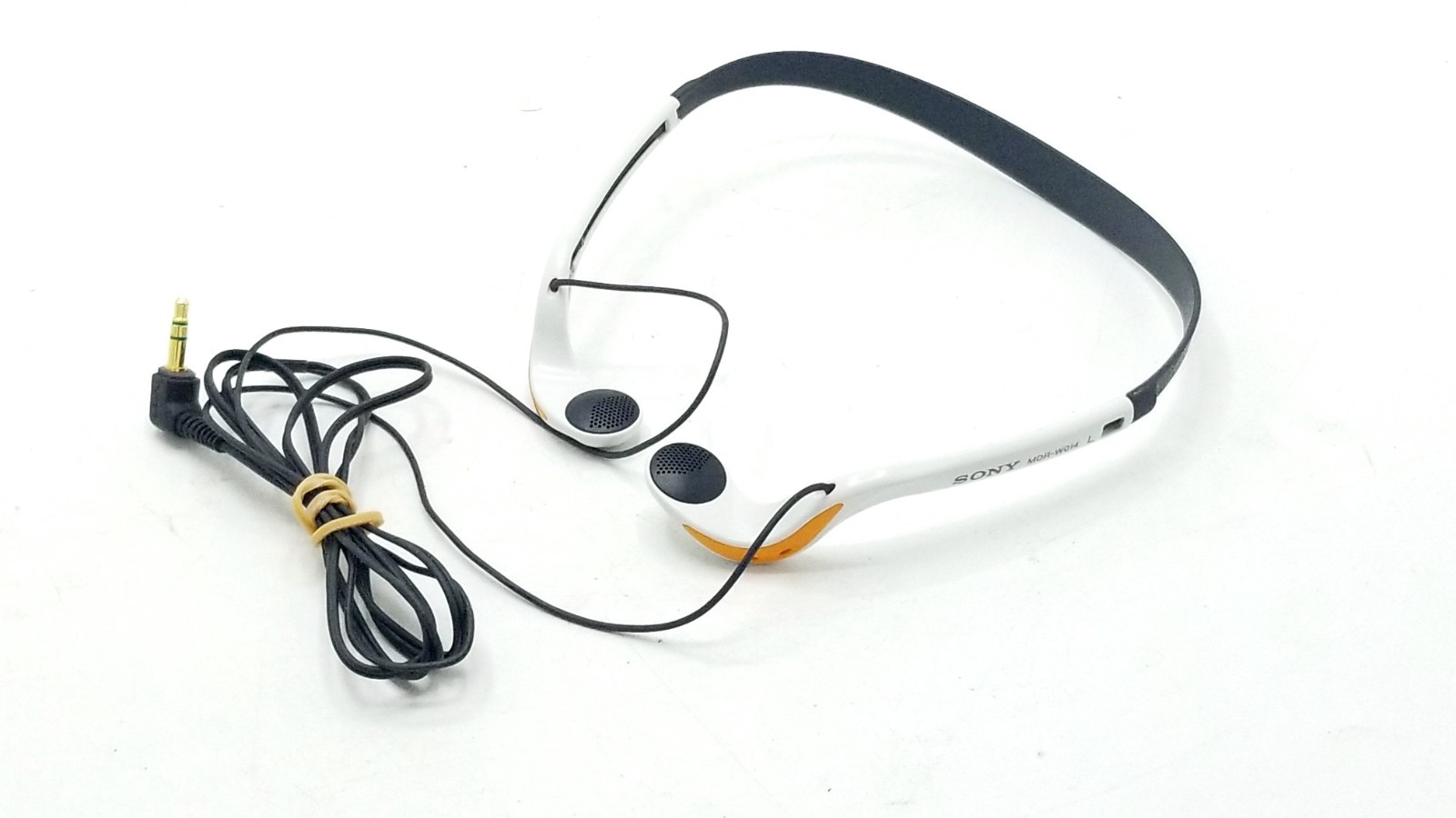 Sony MDR-W014 S2 Sports Walkman White / Orange Headphones – Works