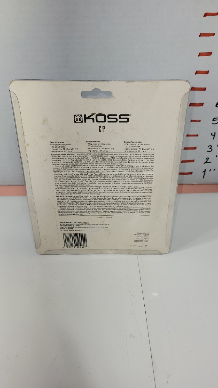 KOSS Colorphones Portable Electronics On Ear Headphones With Purple Accent
