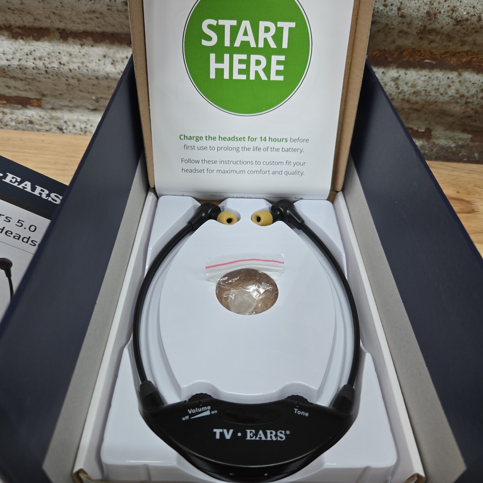 TV Ears 11841 Wireless 5.0 Dual Digital Voice Clarifying Headphones System