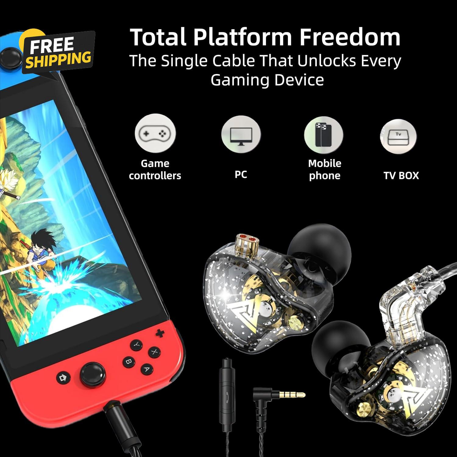 QKZ AK6 Pro Wired IEM for Gaming Earbuds with MIC, in Ear Monitor