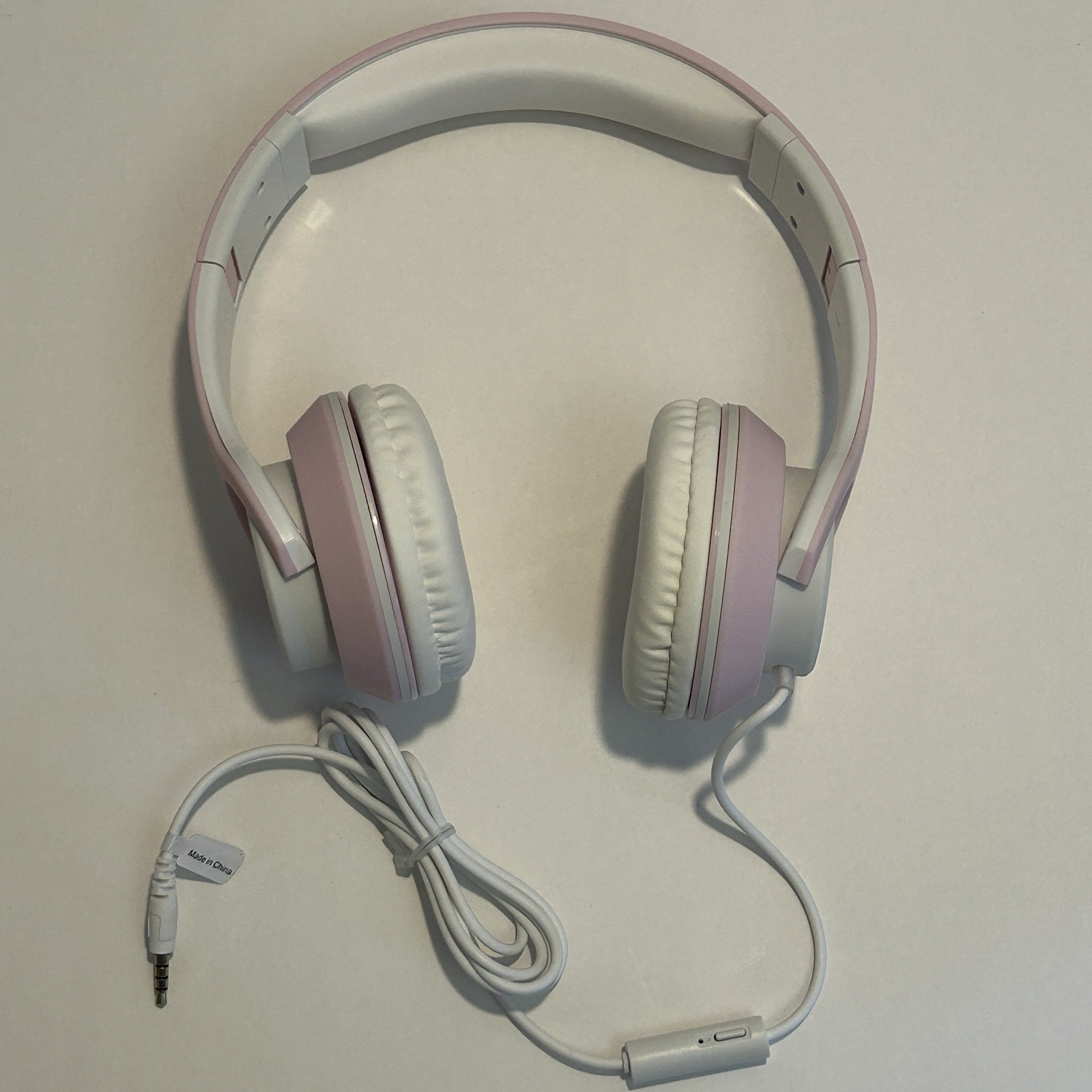 Pink Wired Headphones w Mic Bass Jaxx Ultramax Foldable 3.5mm Open Box Tested