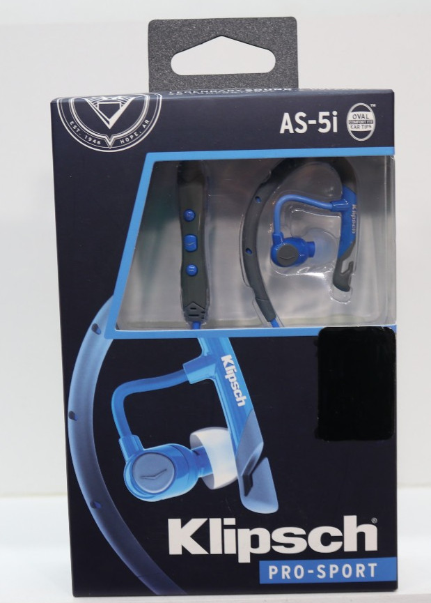 Klipsch AS-5i Pro Sport Earphones Water-Resistant (Blue) (42110)