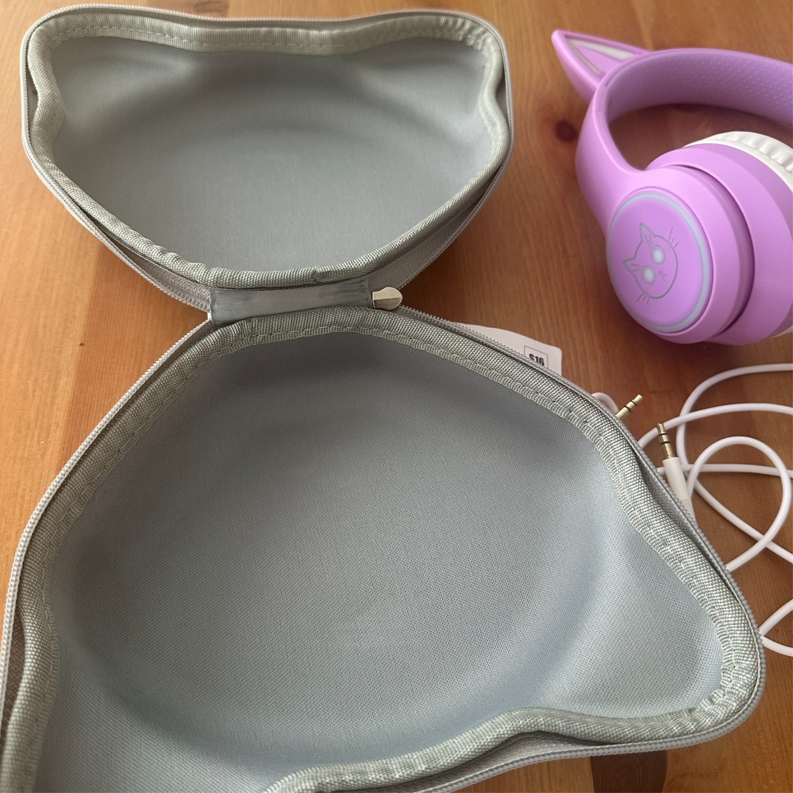LOBKIN Purple Cat Headphones S16 Kids Bluetooth Wireless Over Ear with Case