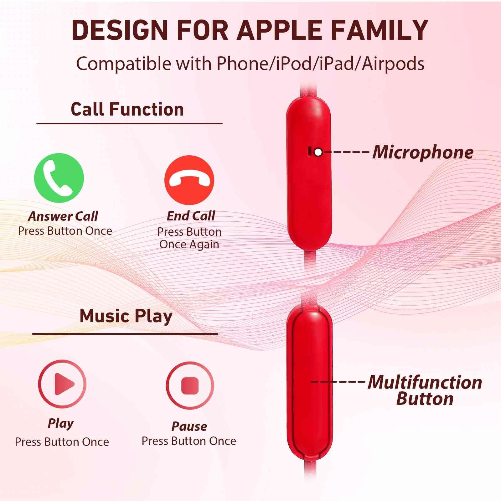 Wired 3.5mm Stereo Headphones with Microphone for Xiaomi Redmi Note 9 In-Ear
