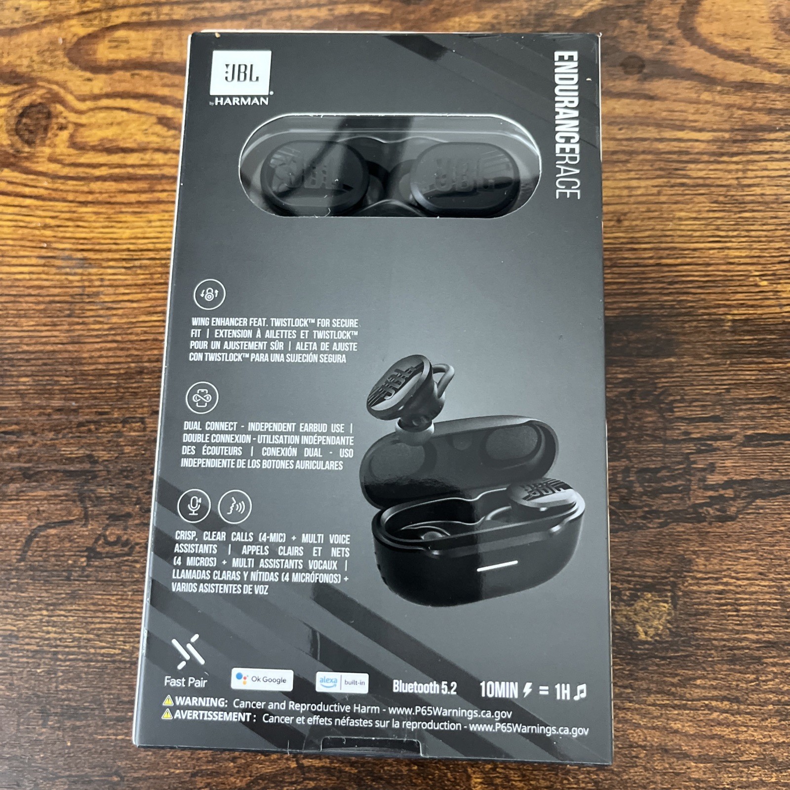 JBL EnduranceRace – True Wireless In Ear Sport Headphones – Black (BKC) Sealed