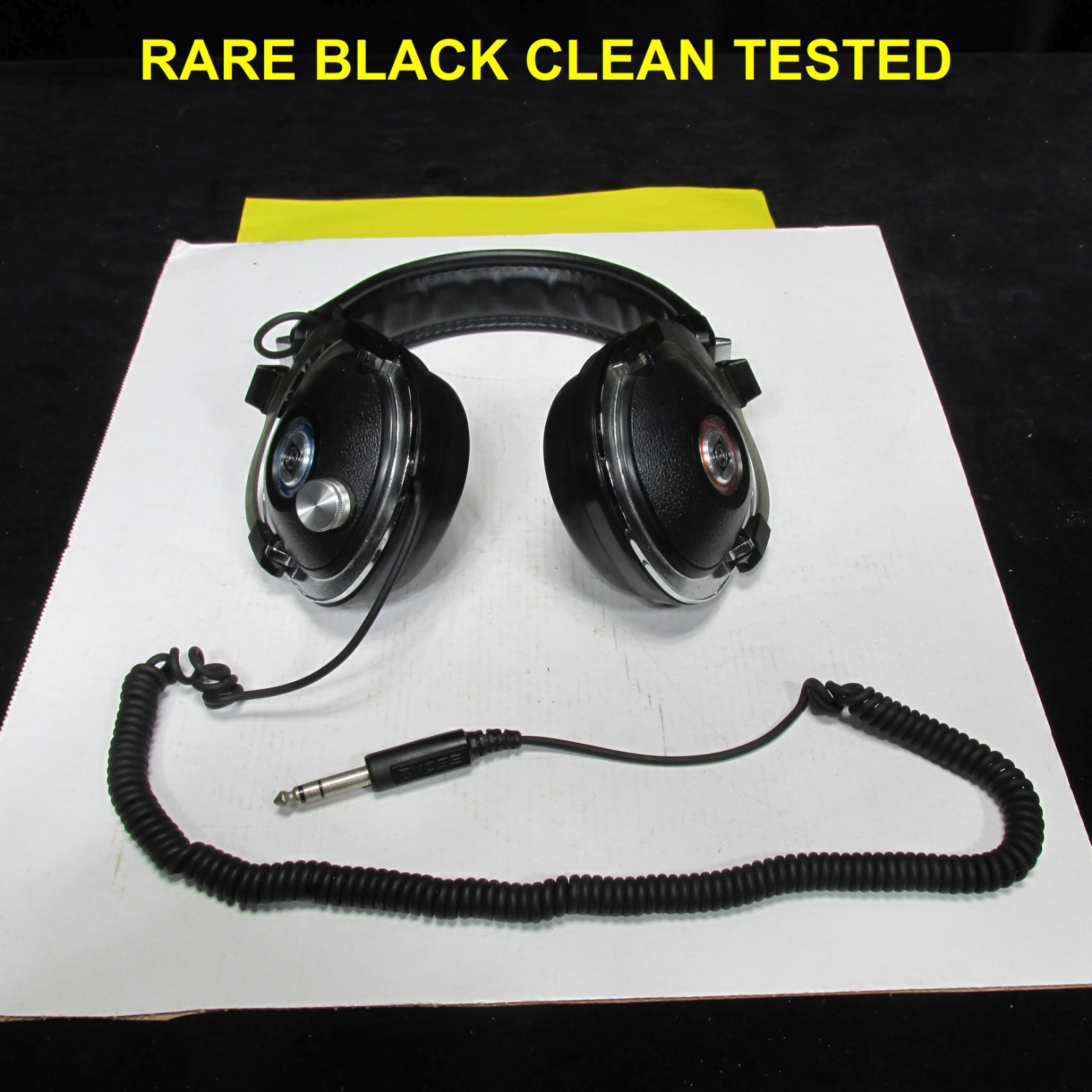 KOSS PRO 4AAA Professional Headphones USA Made CLEAN Working rare black