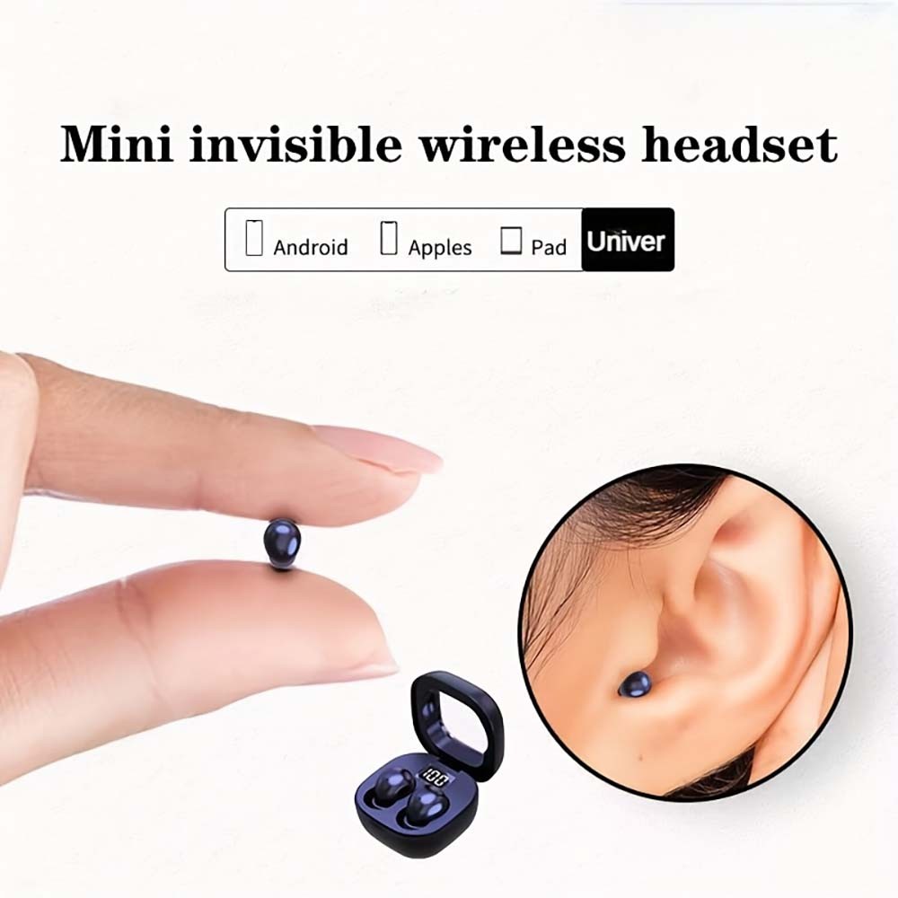 Soft-Touch Durable Waterproof Compact In-Ear Invisible Sleep Bluetooth Earphones