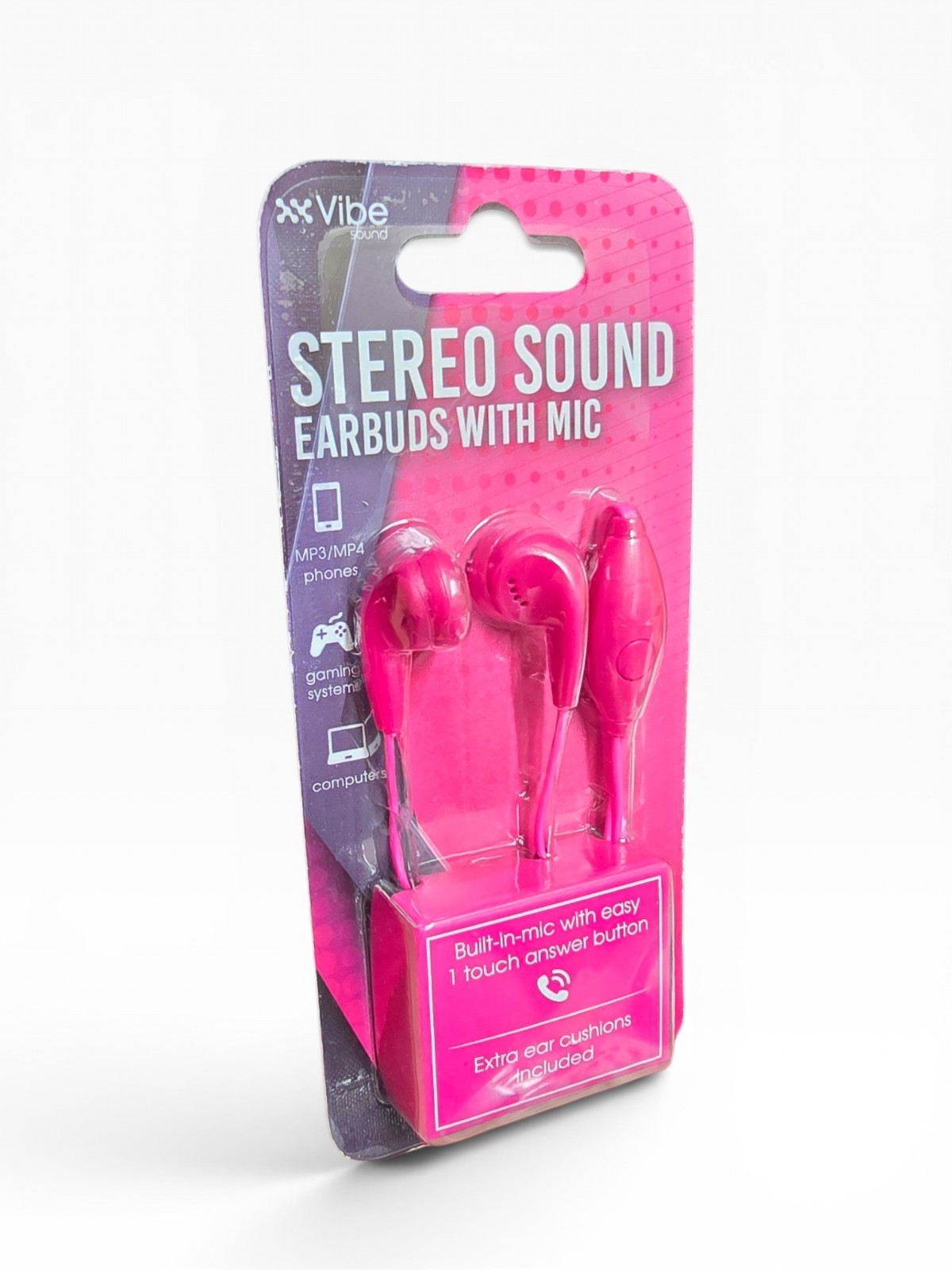 Choose Your Color Vibe Sound Stereo Earbuds With Mic 3.5mm Wired Headphones